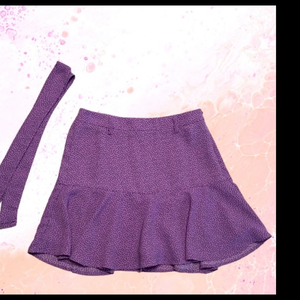 Purple Mini skirt with shorts attached